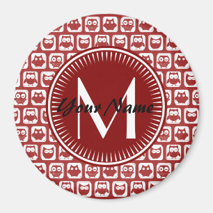 Mit Monogramm Rotweine, Personalisierter Name Magnet