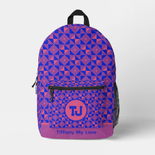 Mit Monogramm Rucksack mit Chic Name für Kinder