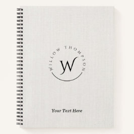Mit Monogramm Rustikale Weißweine - Elegantes Skri Notizbuch