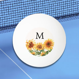 Mit Monogramm rustikaler Gelbblütengarten Tischtennisball