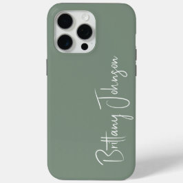 Mit Monogramm Sage Green Case-Mate iPhone Hülle