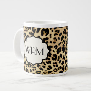 Mit Monogramm Sassleopard-Printwerbung Jumbo-Tasse