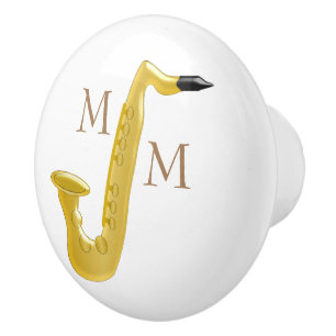 Mit Monogramm Saxophone Keramikknauf