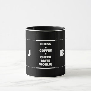 Mit Monogramm Schach- und Kaffeezubereitung Tasse