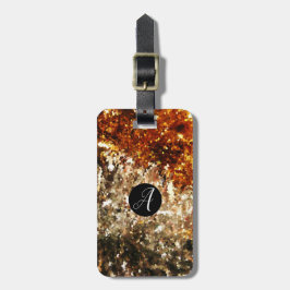 Mit Monogramm schicke Glitzern Glitzer Gepäckanhänger