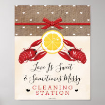 Mit Monogramm Schild der Crawfish Boil-Reinigungss