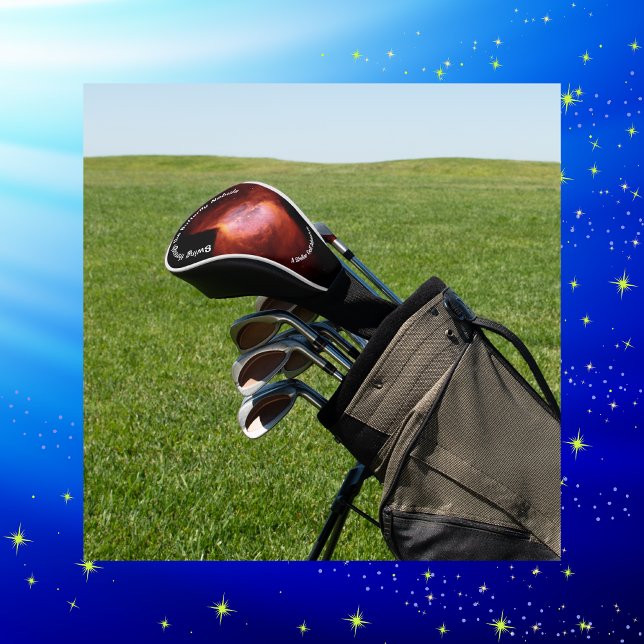 Mit Monogramm Schmetterlingsnebel - Rosa Orange | Golf Headcover (Von Creator hochgeladen)