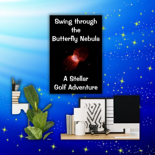 Mit Monogramm Schmetterlingsnebel - Rosa Orange | Poster (Von Creator hochgeladen)