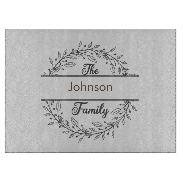 Mit Monogramm Schneidboard Schneidebrett (Vorderseite)