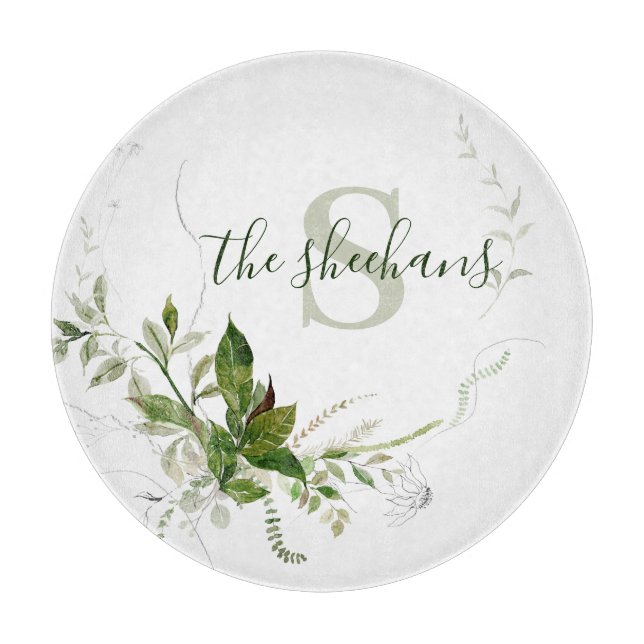 Mit Monogramm Schneidboard Schneidebrett (Vorderseite)