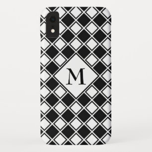Mit Monogramm Schwarz-Weiß-Plätze Case-Mate iPhone Hülle