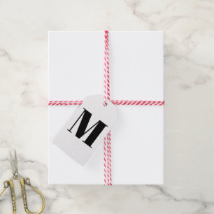 mit Monogramm Schwarz-weiße kundenmoderne Erstmod Geschenkanhänger