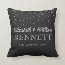 Mit Monogramm schwarzes silberne