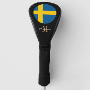 Mit Monogramm & Schweden Flag Golf Clubs Covers Headcover