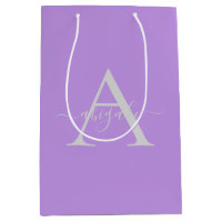 Mit Monogramm Script-Lavender | Minimalistisches E