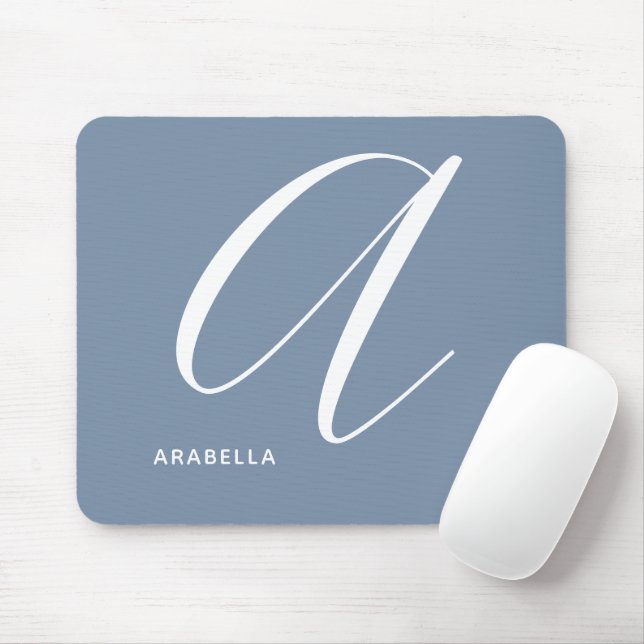 Mit Monogramm Script Letter A Blue Mousepad (Mit Mouse)