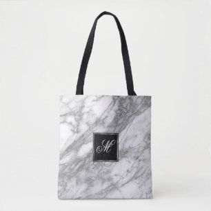 Mit Monogramm Silver Graue Glitzer Tasche