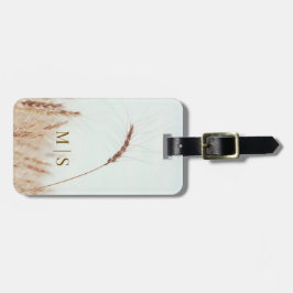 Mit Monogramm Single Goldener Weizenkopf leicht Gepäckanhänger