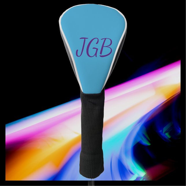 Mit Monogramm Sky Blue Lila oder Farbe auswählen Golf Headcover (Von Creator hochgeladen)
