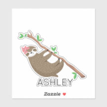 Mit Monogramm Sloth Girl personalisiert