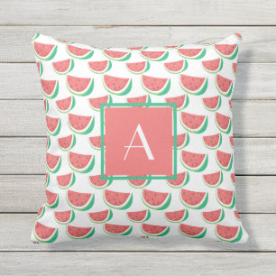 Mit Monogramm Sommer Im Freien Kissen Wassermelone Für Draußen