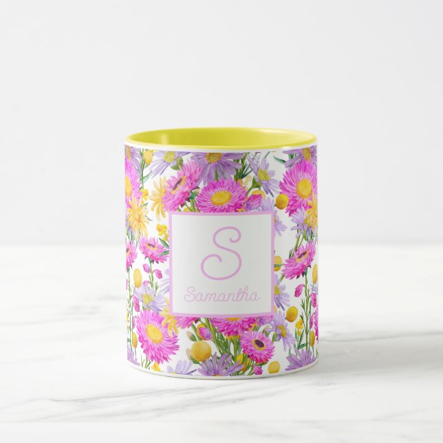 Mit Monogramm Sommergarten Hütte Weiß Tasse (Zentrum)