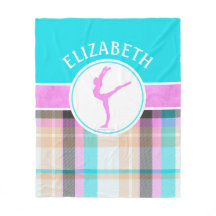 Mit Monogramm Sommertartan-Gymnastik-Golly Mädchen