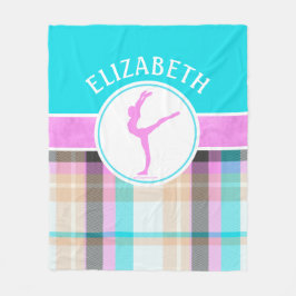 Mit Monogramm Sommertartan-Gymnastik-Golly Mädchen Fleecedecke