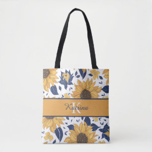 Mit Monogramm Sonnenblumenbeutel Tasche