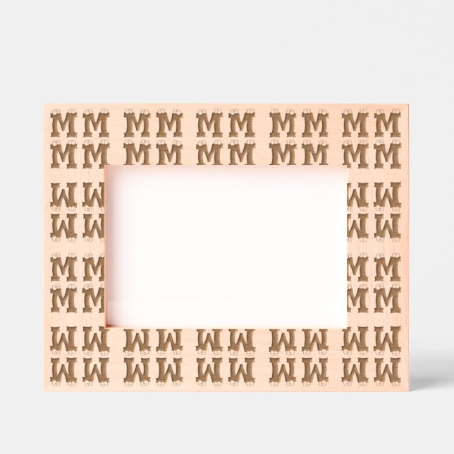 Mit Monogramm Spaß Eyeball Buchstaben für Kinder Geätzte Rahmen (Vorderseite)