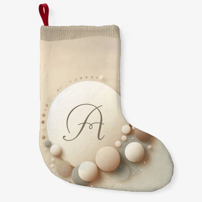Mit Monogramm Sphere Harmonie Kleiner Weihnachtsstrumpf (Vorderseite)