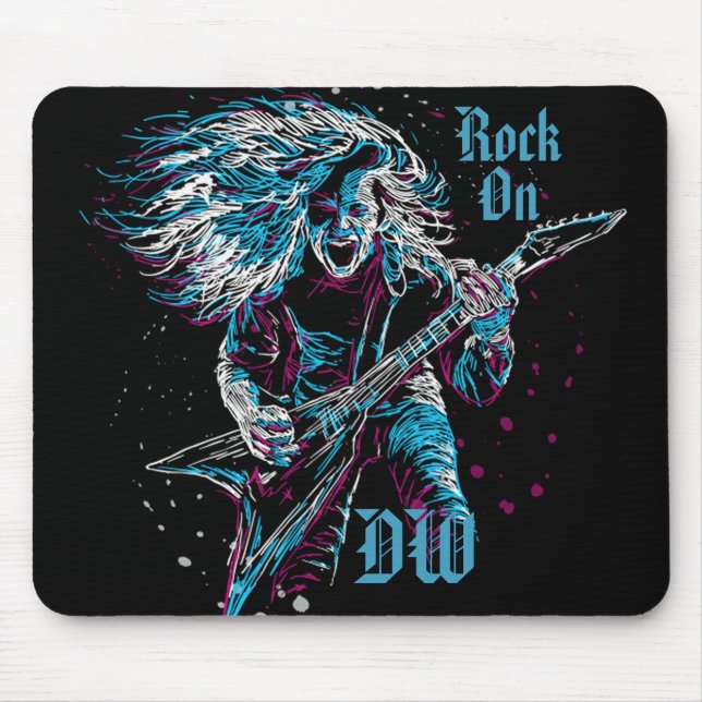 Mit Monogramm Stein auf Schwermetallen Mousepad (Vorne)