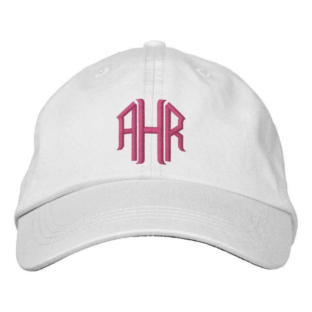 Mit Monogramm StickHat Bestickte Baseballkappe (Vorderseite)