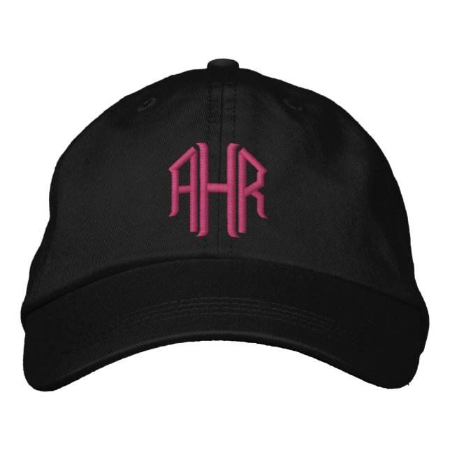 Mit Monogramm StickHat Bestickte Baseballkappe (Vorderseite)