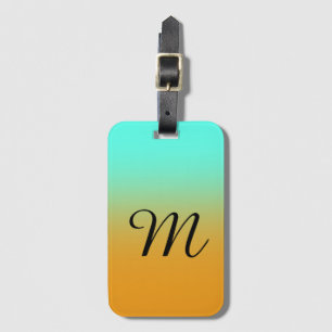 Mit Monogramm Strand Abstrakt Gepäckanhänger