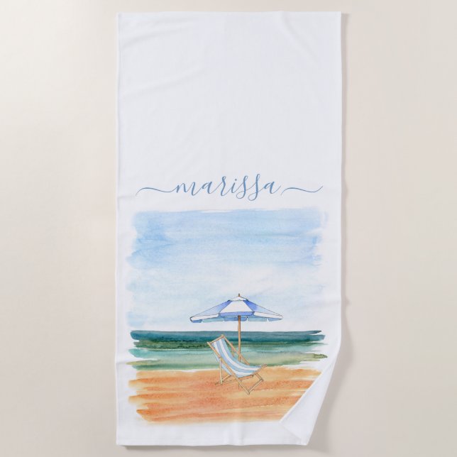 Mit Monogramm Strand Strandtuch (Vorderseite)