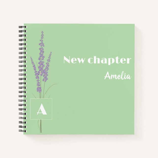 Mit Monogramm strapazierfähiger Ruhestandsname leu Notizbuch (Vorderseite)