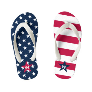 Mit Monogramm Streifen Flip Flops
