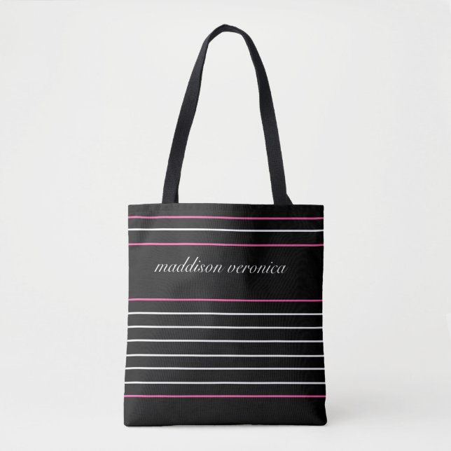 Mit Monogramm Streifen Tasche (Vorderseite)
