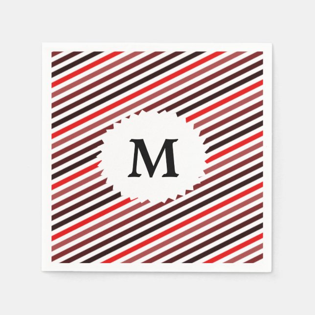 Mit Monogramm Strickpapier Napkins Serviette (Vorderseite)