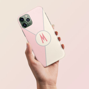 mit Monogramm Stylischer rosa Farbblock Case-Mate iPhone Hülle