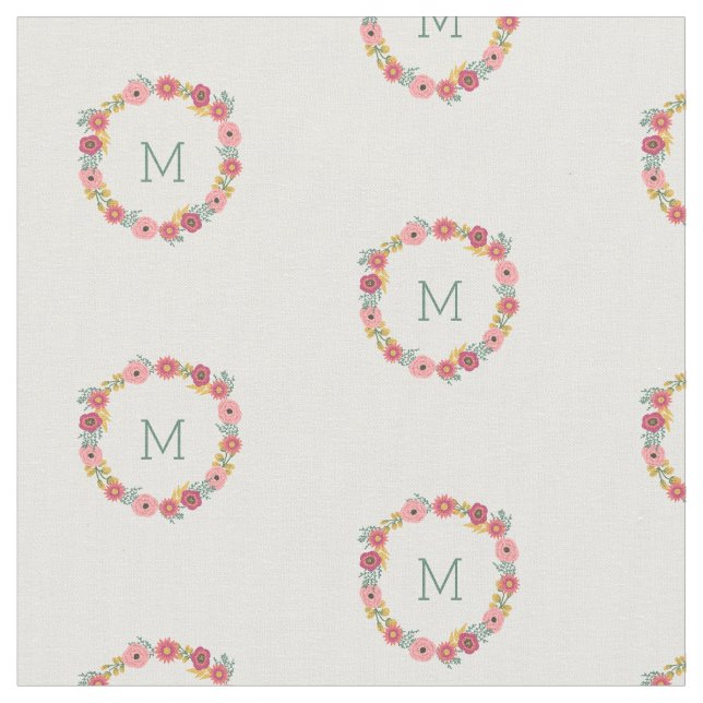 Mit Monogramm | Sweet Floral Stoff (Nahaufnahme)
