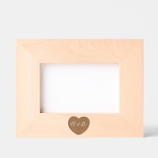Mit Monogramm Sweethearts Geätzte Rahmen (Vorderseite)