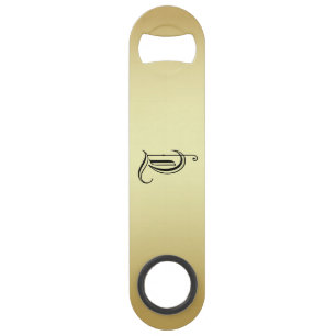Mit Monogramm "T" goldenes glänzendes Flaschenöffn Speed Flaschenöffner