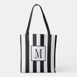 Mit Monogramm Tasche aus Schwarz und Weiß