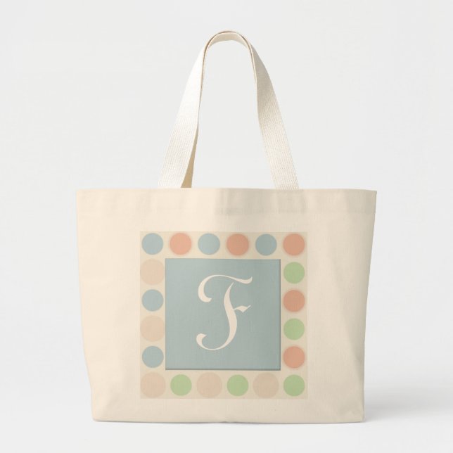 Mit Monogramm Taschentaschen Jumbo Stoffbeutel (Vorne)