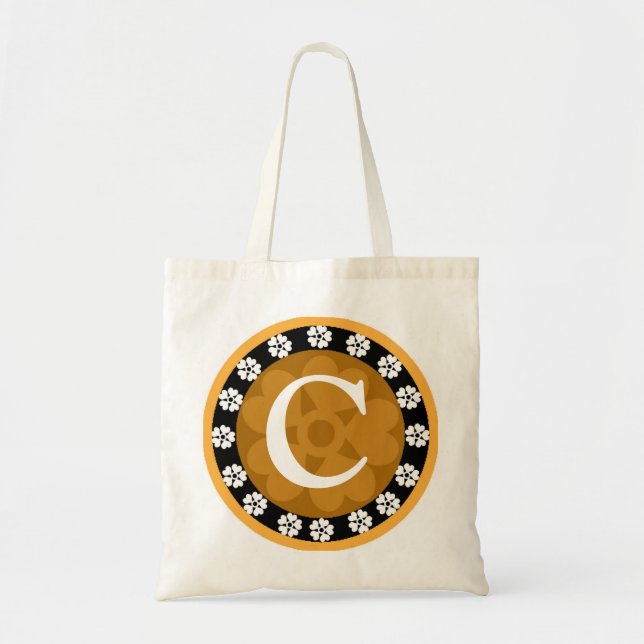 Mit Monogramm Taschentaschen Tragetasche (Vorne)