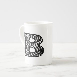 Mit Monogramm Tasse: Buchstabe "B " Prozellantasse