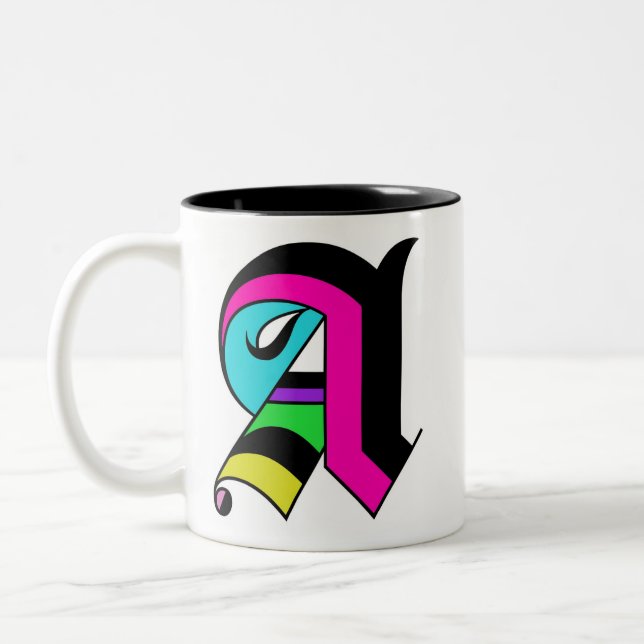 Mit Monogramm Tasse der ersten A (Links)