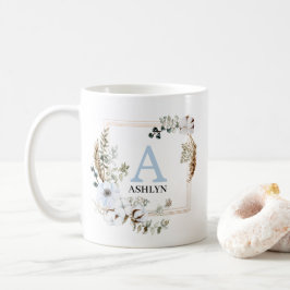 Mit Monogramm Tasse von Boho Winter Floral
